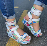 Pattern Graffiti Trend Fashion Sandals