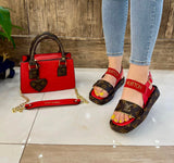 LV Bag and Flats Set