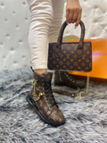LV Bag and Boots Set