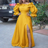 Off Shoulder Maxi Dress - Nazbeauti