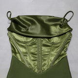 Army Green Satin Elegant - Nazbeauti