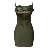 Army Green Satin Elegant - Nazbeauti