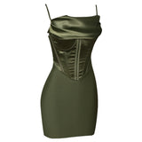 Army Green Satin Elegant - Nazbeauti