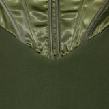 Army Green Satin Elegant - Nazbeauti