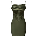 Army Green Satin Elegant - Nazbeauti
