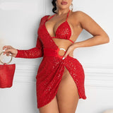 Backless Sequins Dress - Nazbeauti