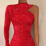 Glitter Glamorous One Shoulder - Nazbeauti
